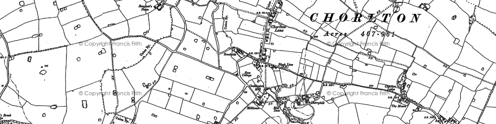 Old map of Chorlton Lane in 1897