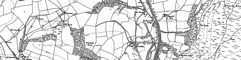 Old map of Choulton in 1883