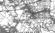 Old Map of Christchurch, 1907