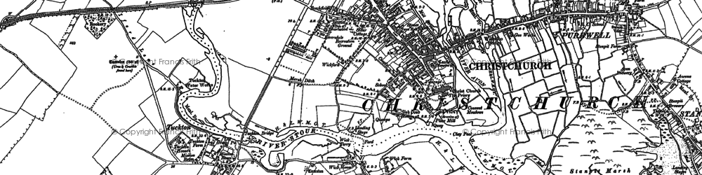 Old map of Iford in 1907