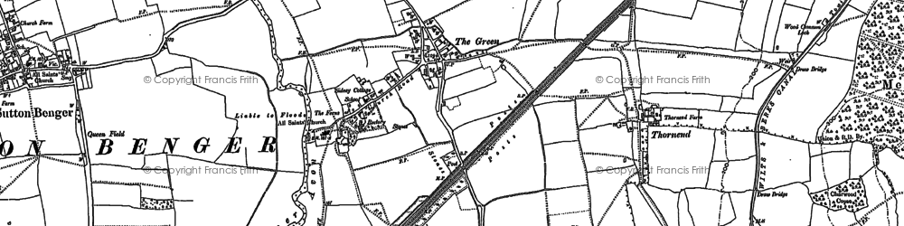 Old map of Upper Town in 1899