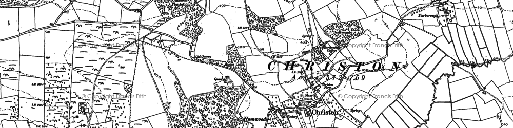 Old map of Christon in 1884