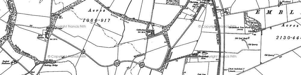 Old map of Christon Bank in 1896