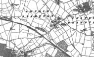 Old Map of Church Brampton, 1884