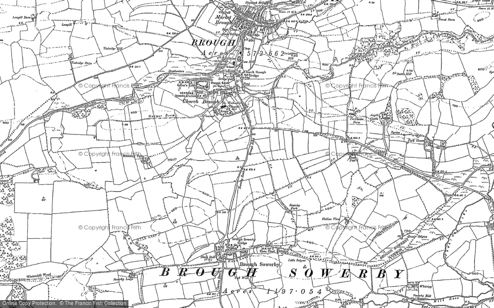 Old Map of Church Brough, 1897 - 1898 in 1897