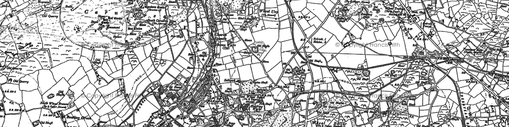 Old map of Church Coombe in 1878