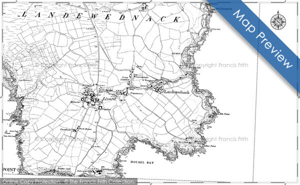 Old Map of Historic Map covering Gwavas in 1878