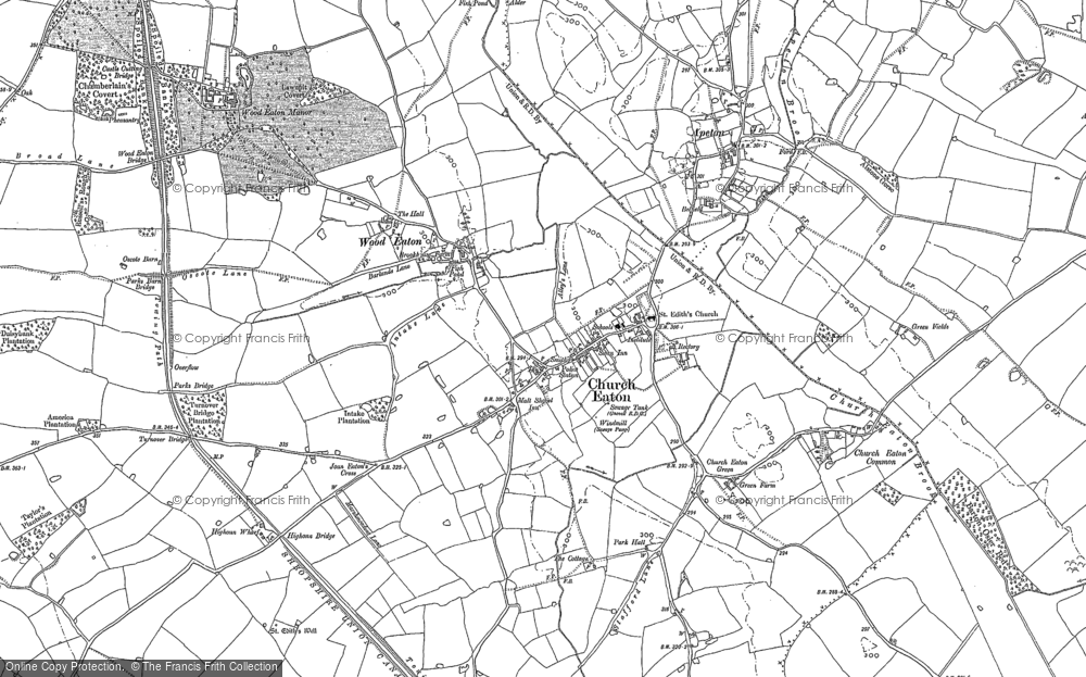 Old Map of Church Eaton, 1880 - 1882 in 1880