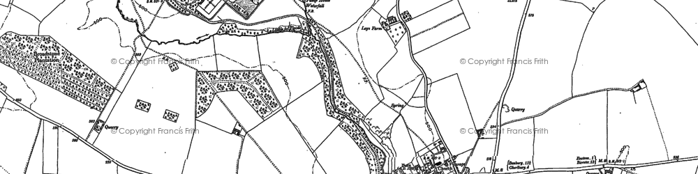 Old map of Church Enstone in 1898