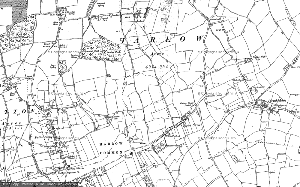 Old Map of Church Langley, 1895 in 1895