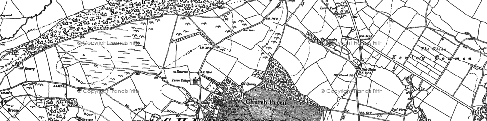 Old map of Church Preen in 1882