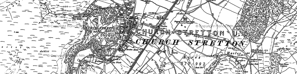 Old map of Helmeth Hill in 1882