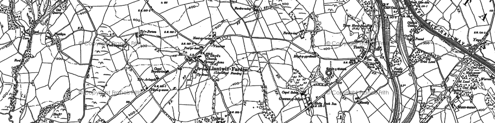 Old map of Church Village in 1897