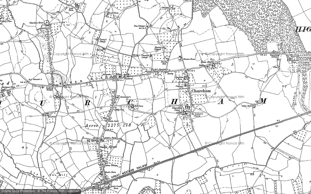 Old Map of Churcham, 1882 - 1884 in 1882