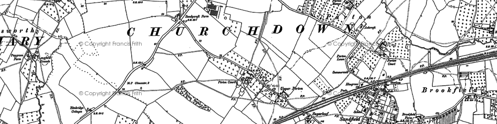 Old map of Tinker's Hill in 1883