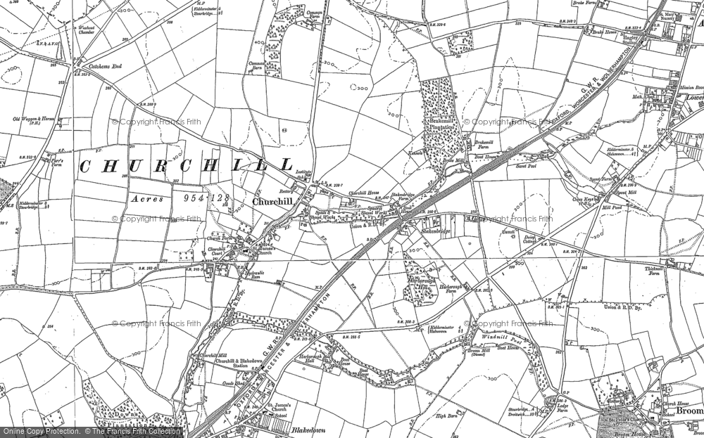 Old Map of Churchill, 1882 - 1883 in 1882