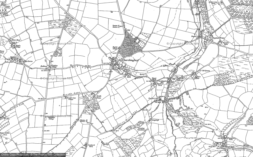 Old Map of Historic Map covering Redlane in 1903