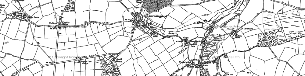 Old map of Redlane in 1903