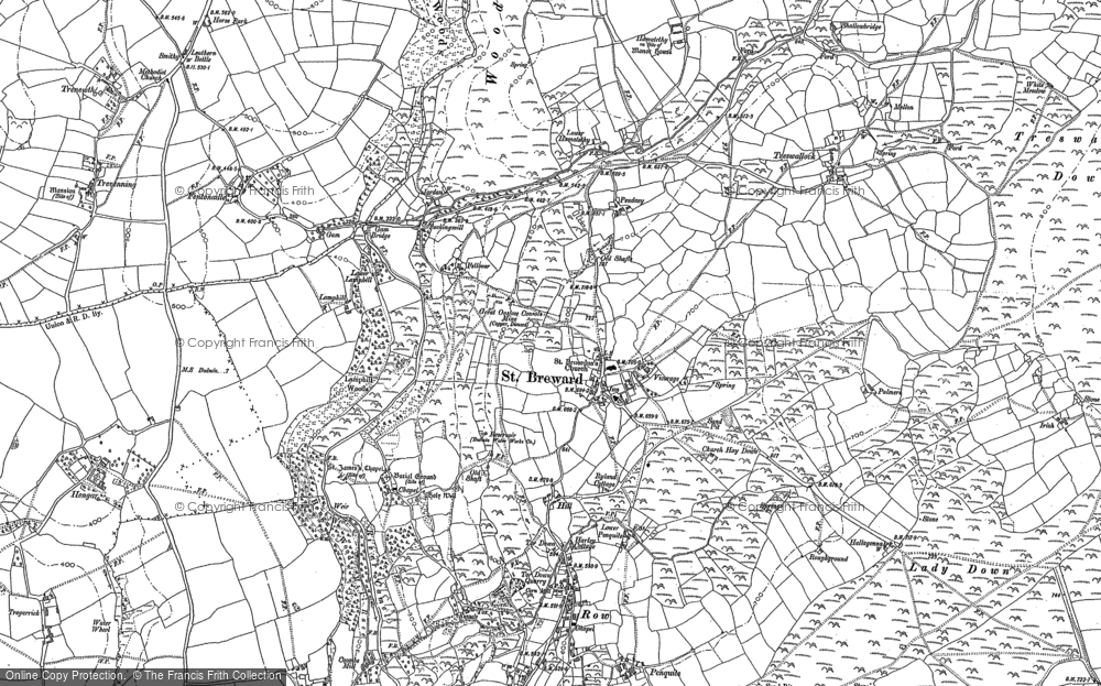Old Map of Churchtown, 1880 - 1882 in 1880