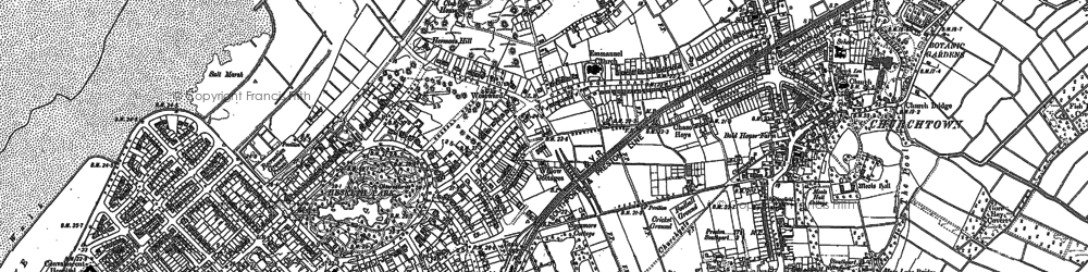 Old map of Churchtown in 1892