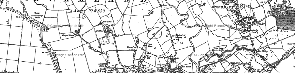 Old map of Churchtown in 1910