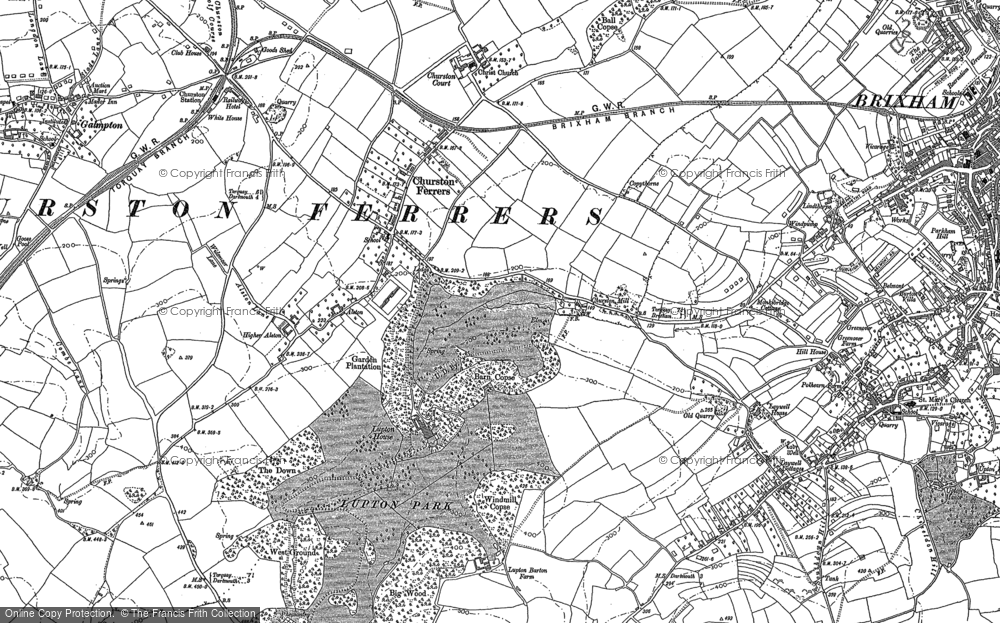 Old Map of Churston Ferrers, 1933 - 1938 in 1933