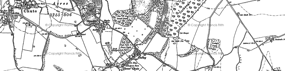 Old map of Chute Cadley in 1909
