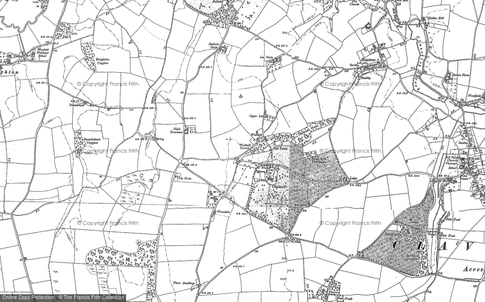 Old Map of Chyknell, 1901 in 1901