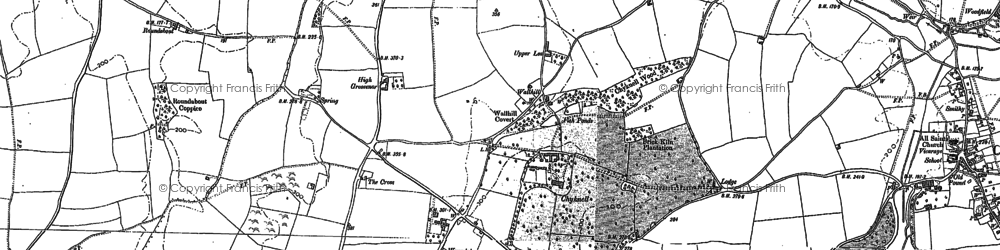 Old map of Chyknell in 1901
