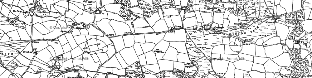 Old map of Bryn-gwas in 1896
