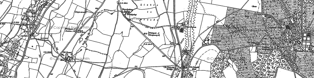Old map of Cilcewydd in 1884
