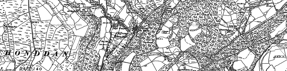 Old map of Cilfrew in 1897