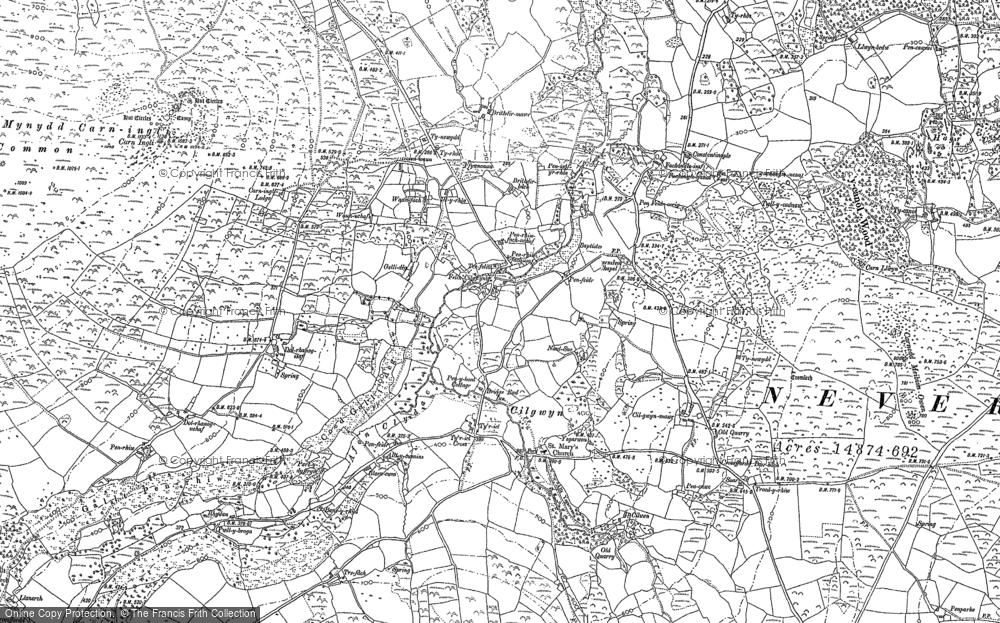 Old Map of Cilgwyn, 1887 - 1906 in 1887