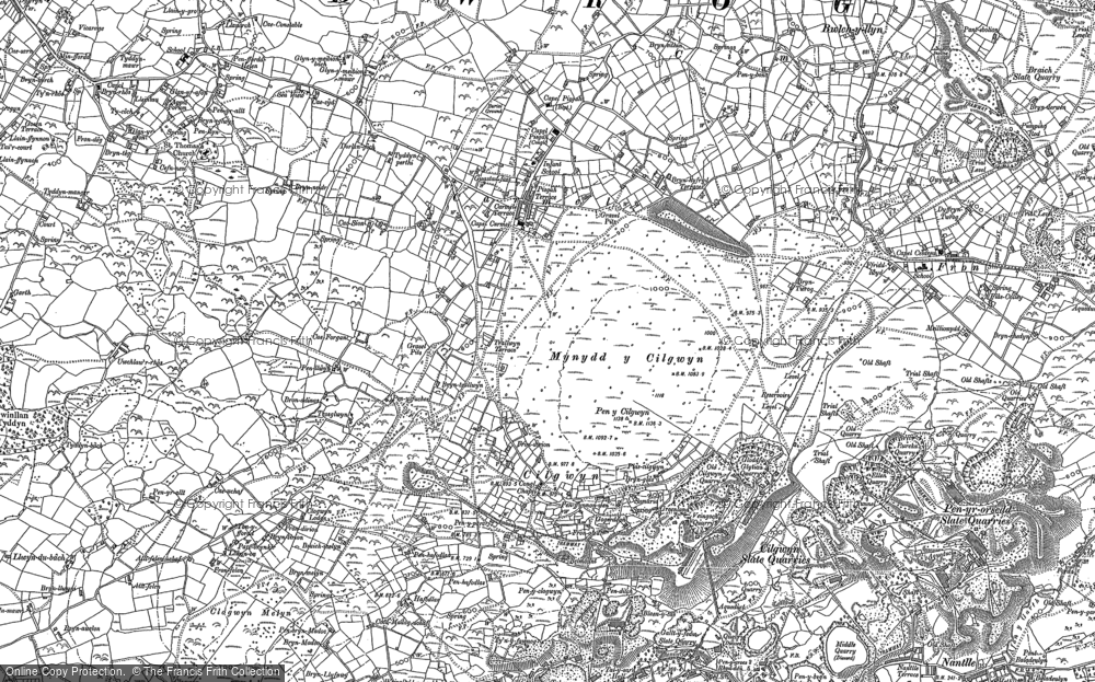 Old Map of Cilgwyn, 1888 - 1899 in 1888