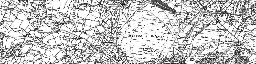 Old map of Cilgwyn in 1888