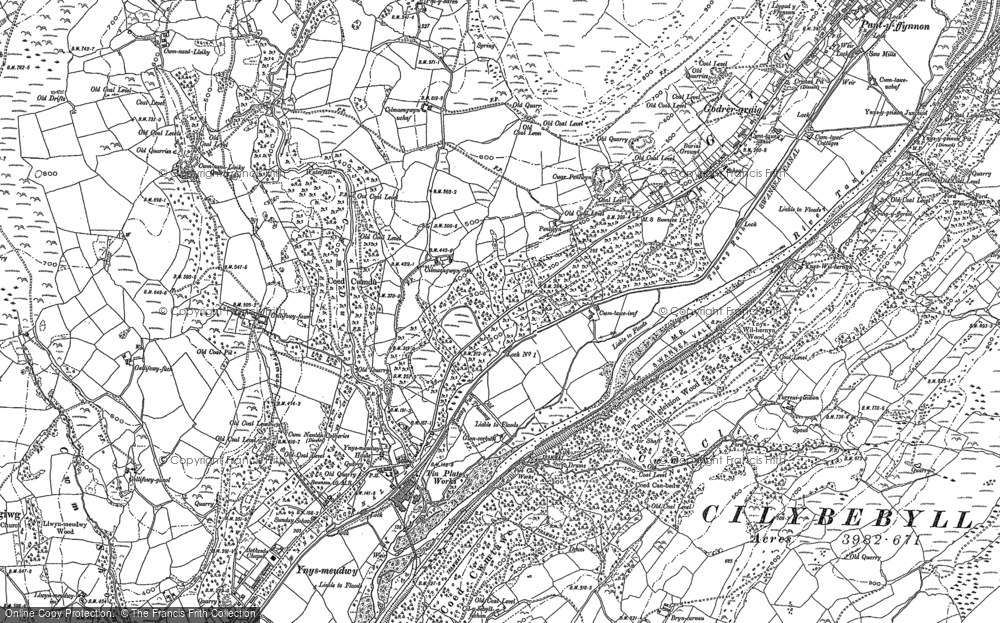 Old Map of Cilmaengwyn, 1897 in 1897