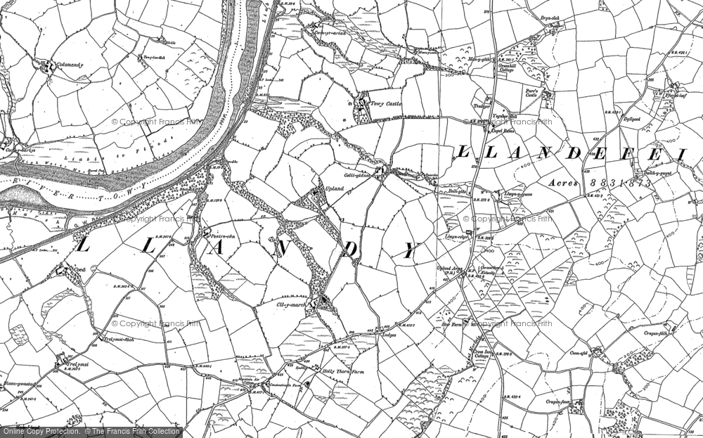 Old Map of Cilmarch, 1887 in 1887