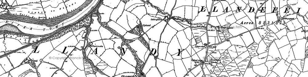 Old map of Cilmarch in 1887