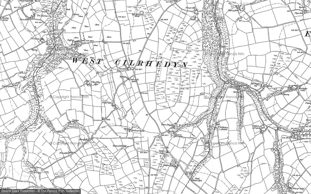 Old Map of Cilrhedyn, 1904 - 1905 in 1904