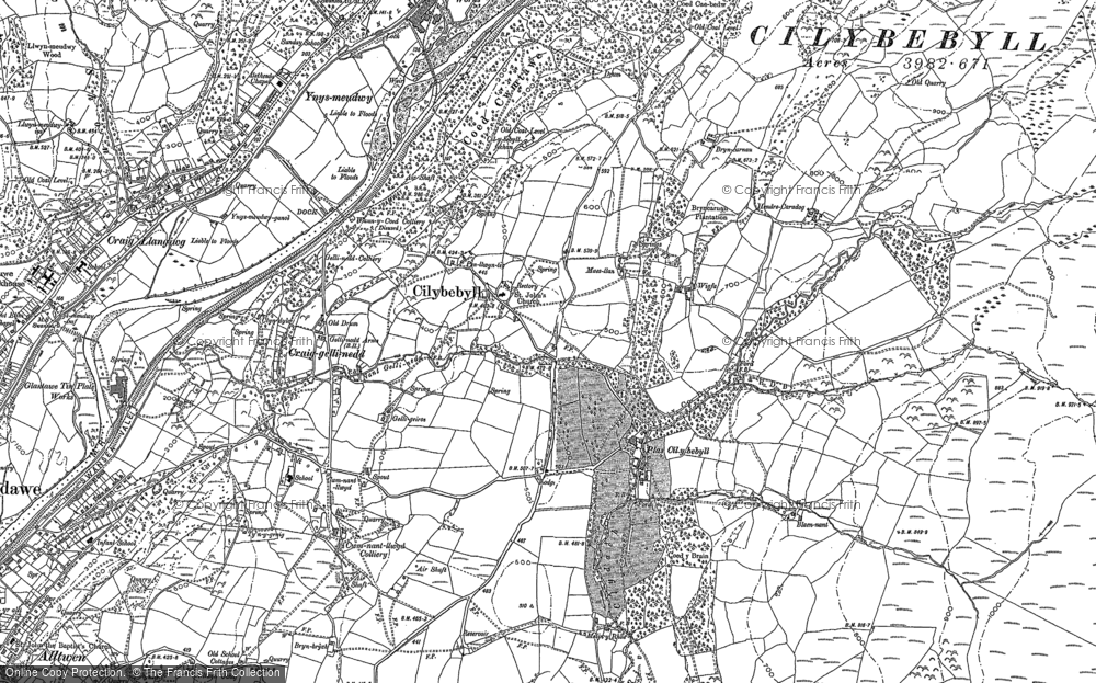Old Map of Historic Map covering Wigfa in 1897