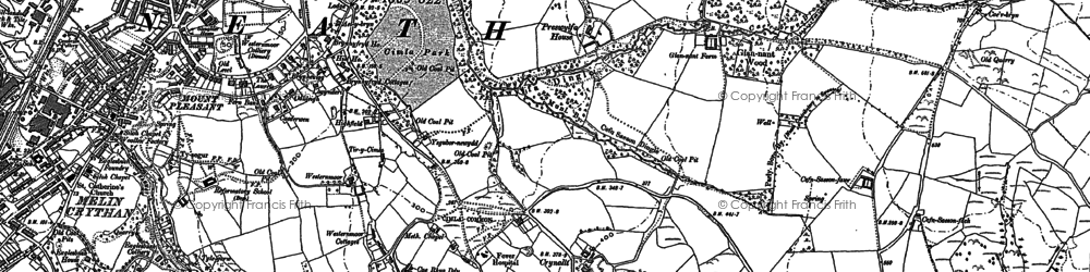 Old map of Gelli-gaer in 1897