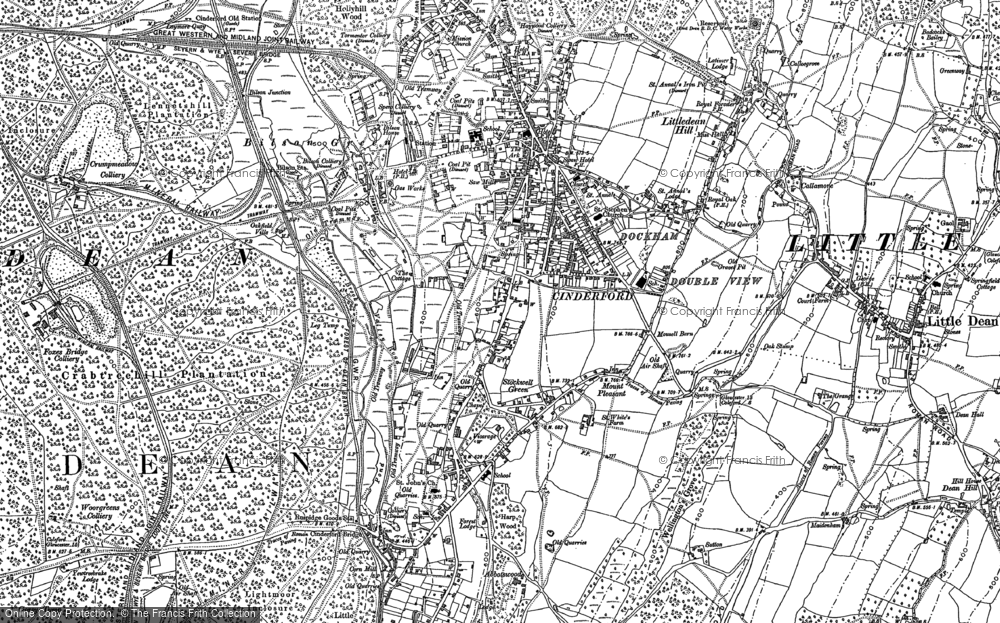 Old Map of Cinderford, 1901 in 1901