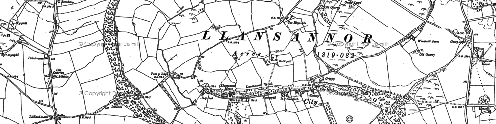 Old map of Argoed in 1897