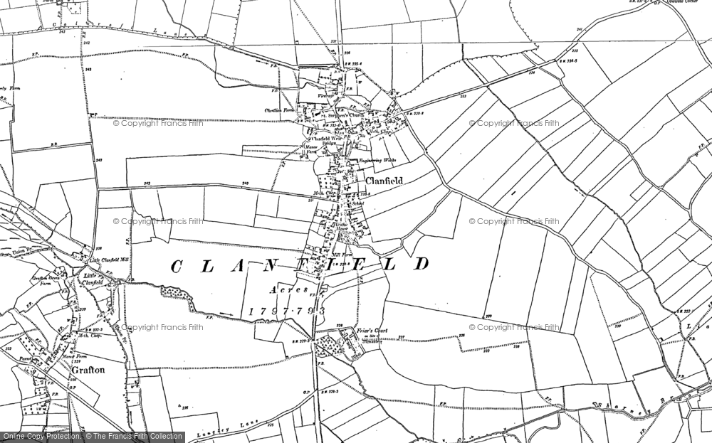Old Map of Clanfield, 1896 - 1919 in 1896