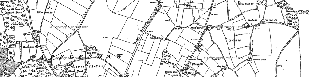Old map of Clanville in 1909
