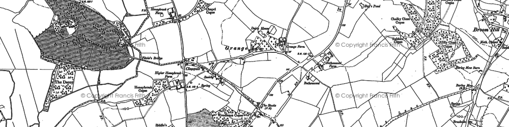 Old map of Clapgate in 1887