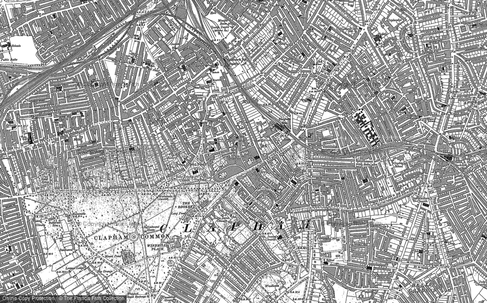 Old Ordnance Survey Detailed Maps Clapham Park & Balham London 1894 S125 New 