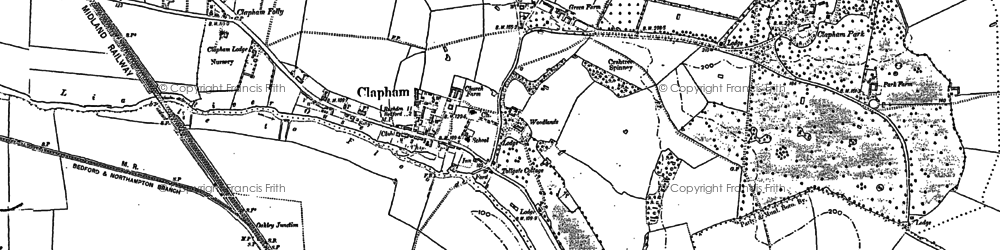 Old map of Clapham Green in 1882