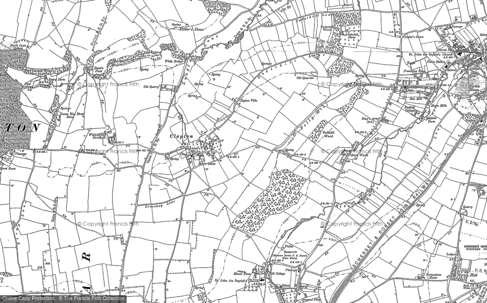 Old Map of Clapton, 1884 in 1884
