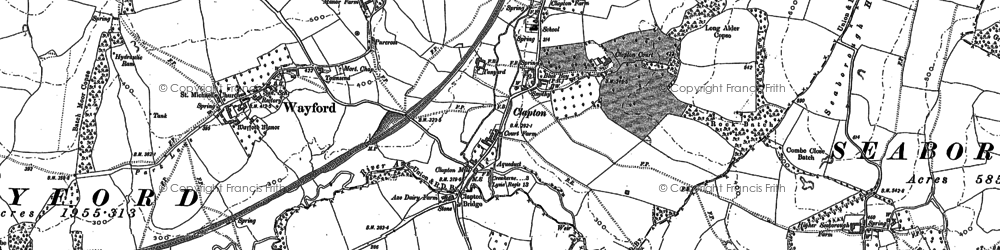 Old map of Clapton in 1901